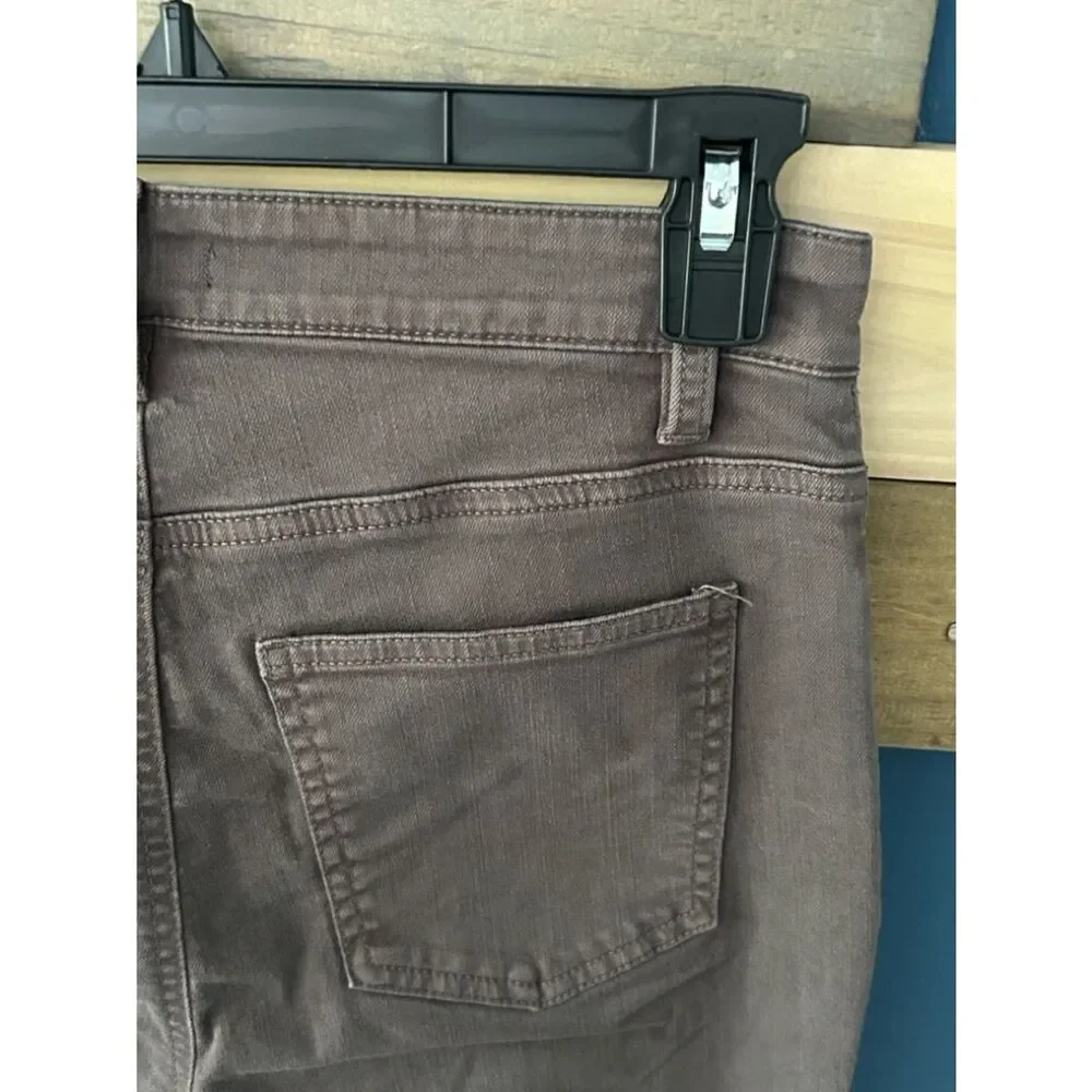 Eileen Fisher Taupe Straight-Leg Jeans Size 0. Very Good Condition